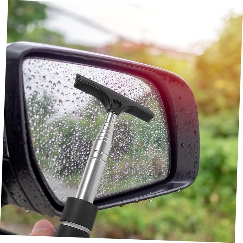 2Pcs Telescopic Car Mirror Wiper Squeegee Cleaner Comfortable Grip Durable Material - Image 5