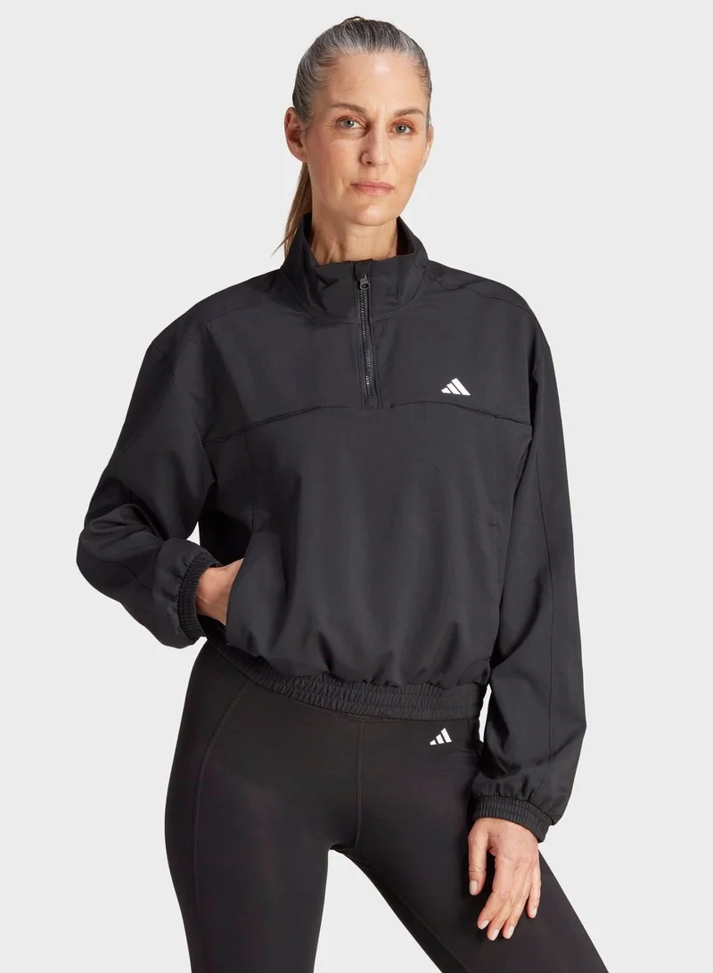 Adidas AEROREADY Train Essentials Woven Quarter-Zip Track Jacket