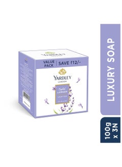 Yardley London English Lavender Luxury Soap Daily Bathing Soap For Women Luxury Soap With Creamy Lather 90% Naturally Derived 100g Each (Pack of 3) - pzsku/Z80FBE298E040D8EE3300Z/45/_/1713779360/a46276a0-2f02-4d05-b884-2eb08a5198d6