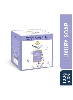 Yardley Yardley London English Lavender Luxury Soap Daily Bathing Soap For Women Luxury Soap With Creamy Lather 90% Naturally Derived 100g Each (Pack of 3)  - Image 2