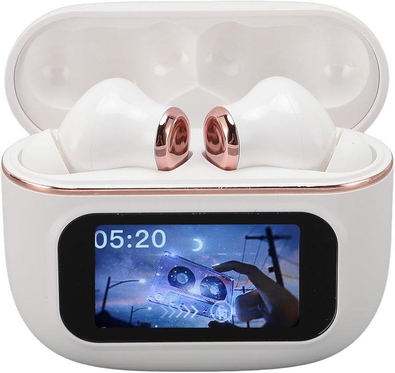 ANC Noise Cancelling Wireless Earphones with LCD Touch Display EQ Control 4.5 Hours Playtime Black - Image 2