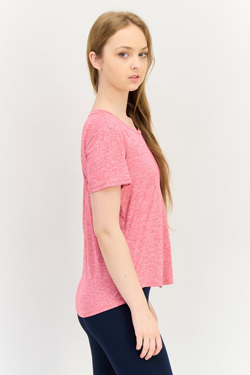 Nike Women Dri-fit Short Sleeve Training Top, Pink - Image 2