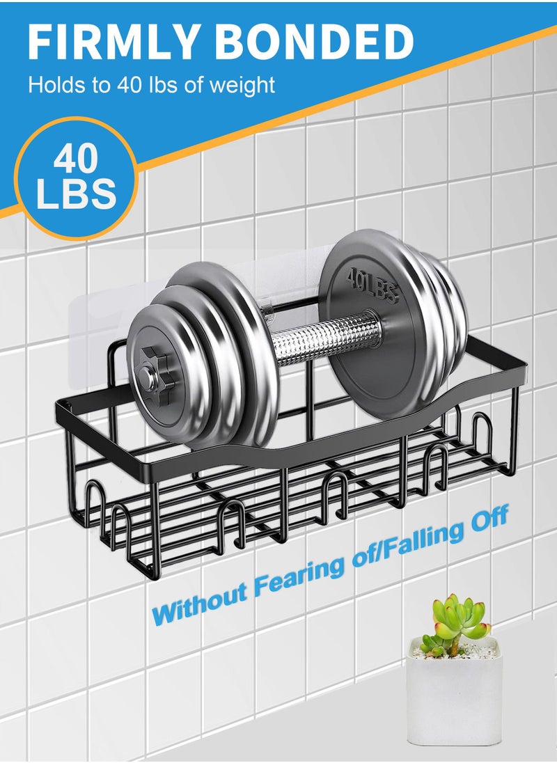 HomarKet - Shower Caddy 5 Pack,Adhesive Shower Organizer for Bathroom Storage,Home Decor and Kitchen,No Drilling,Large Capacity,Rustproof Stainless Steel Bathroom Organizer,Shower Shelves for Inside Shower - Image 1