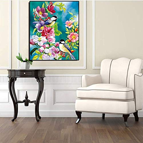 DIAMOND CRAFTZ 5D Diamond Painting Kit, 12x16inch Diamond Painting Kit for Adults & Kids, Very Suitable for Home Leisure and Wall Decoration, Gift for Kids and Adults (Birds with Flowers) - Image 3