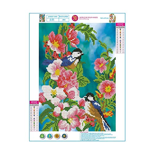 DIAMOND CRAFTZ 5D Diamond Painting Kit, 12x16inch Diamond Painting Kit for Adults & Kids, Very Suitable for Home Leisure and Wall Decoration, Gift for Kids and Adults (Birds with Flowers) - Image 5