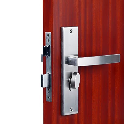 Crust Premium 8 Inch Cylindrical Plate Mortise Door Lock Handle Set/Mortise Lock with Brass Lock Body and 60 mm Brass Cylinder Set with 3 Brass Computer Keys (MIKA) - Image 5