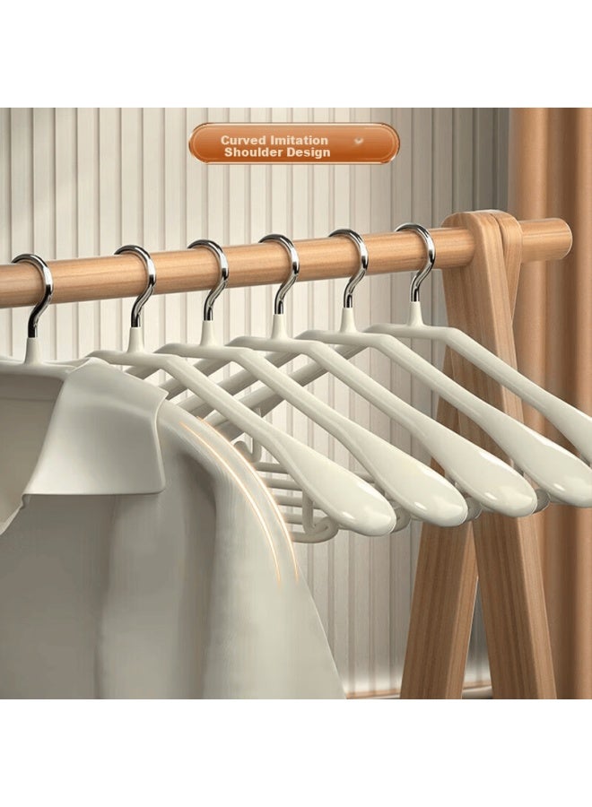 Star Square Xingfang Wide Shoulder Non-slip Plastic Coated Clothes Hangers, 10-pack - Image 2