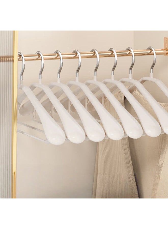 Star Square Xingfang Wide Shoulder Non-slip Plastic Coated Clothes Hangers, 10-pack - Image 5