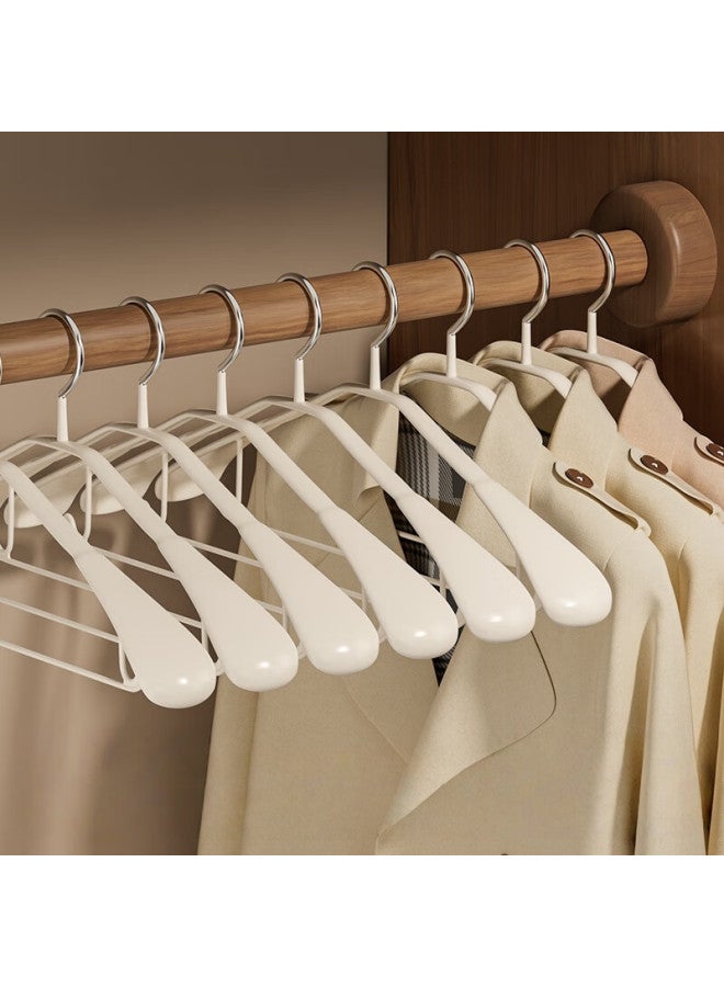 Star Square Xingfang Wide Shoulder Non-slip Plastic Coated Clothes Hangers, 10-pack - Image 4