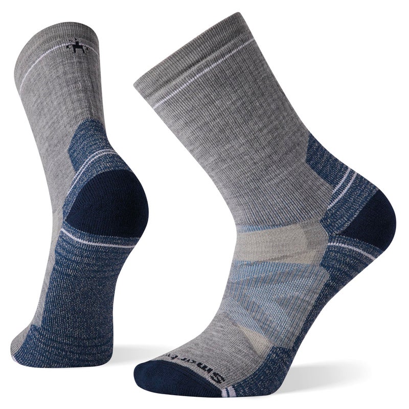 SmartWool Hike Full Cushion Crew Socks, Light Gray, Large - Image 1