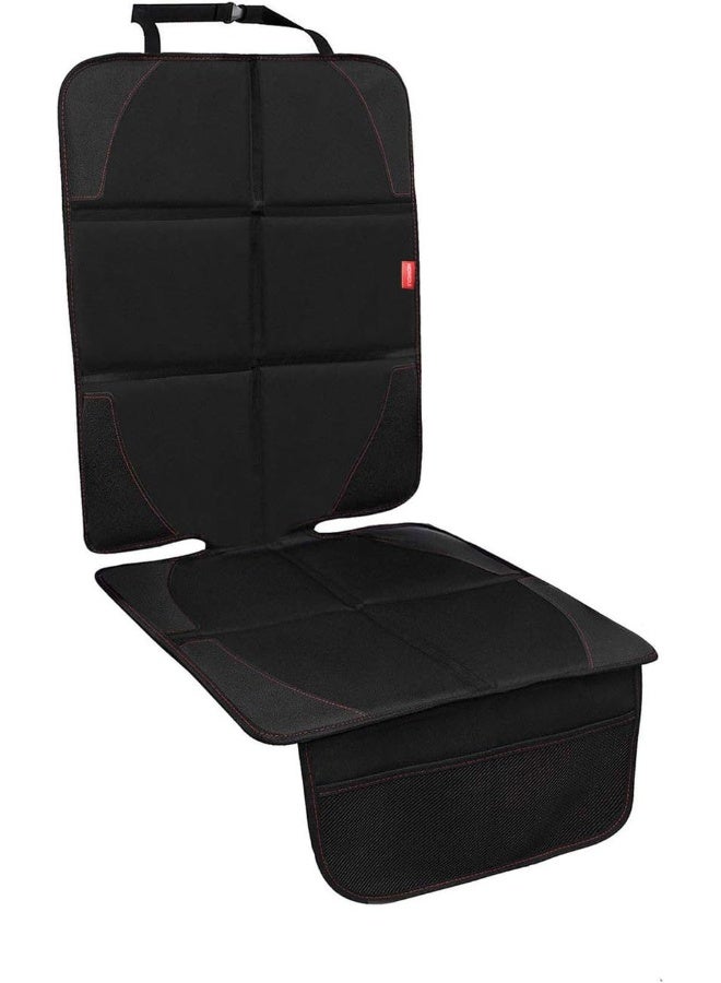 MORROLS Car Seat Protector for Child, Baby, Pets -1 Pack car seat Cover with Thick Padding- Waterproof Universal Size with Mesh Pockets (Black) - Image 1