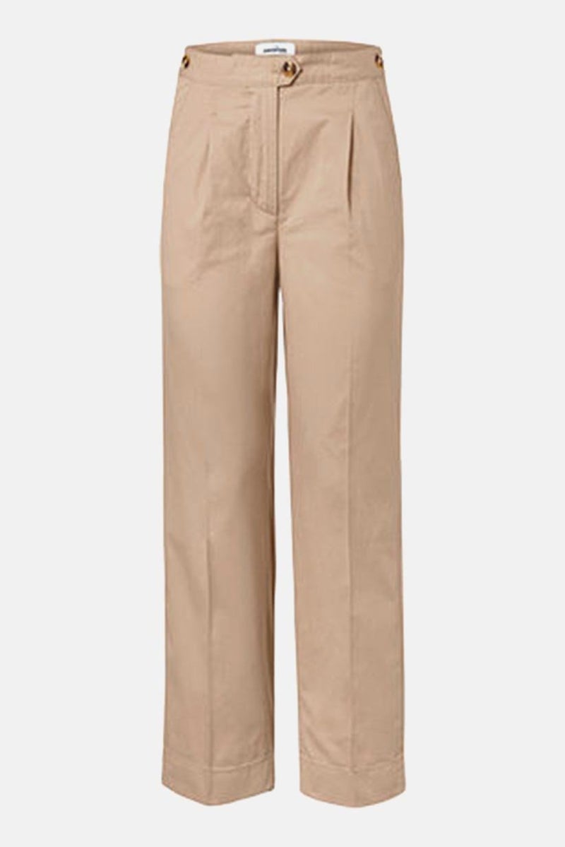 Tchibo Women Pull On Plain Chino Pants, Beige - Image 2