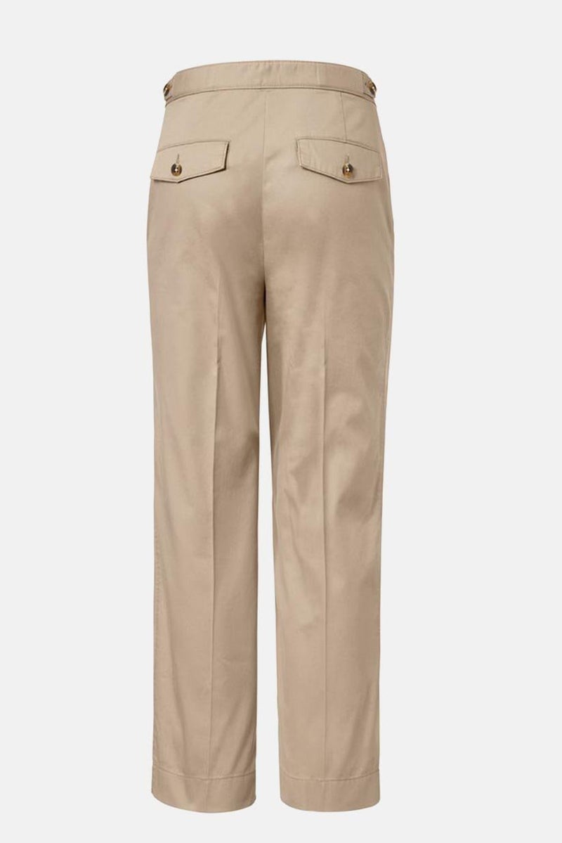 Tchibo Women Pull On Plain Chino Pants, Beige - Image 3