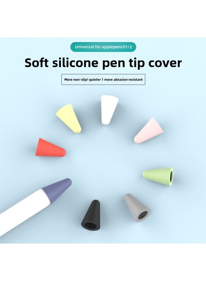 Apple Pen Tip Cover For Apple Pencil Pen Tip Silicone Protective Cover Stylus Non-slip Wear-resistant Pen Tip Shell-Color:Light Pink-(one Nude, Bulk, No Opp Bag)-Applicable Model:apple Pencil1/2 Universal Pen Case - Image 3