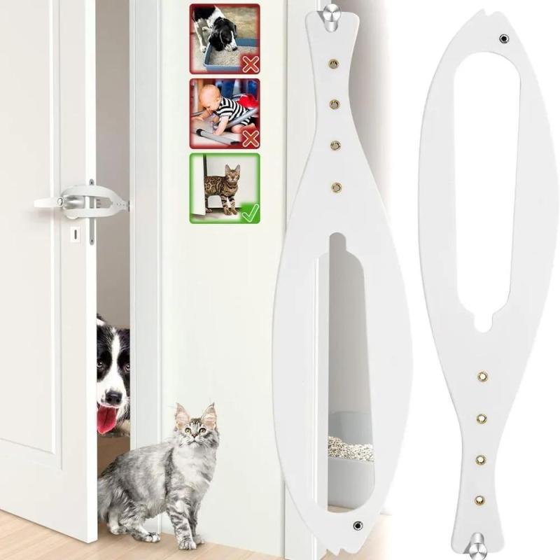 Door Stopper: White Polypropylene Adjustable 7-13 Cm Gap - Innovative Fish-Shaped Design Durable Pet Access Control for Cat And Dog Owners - Image 3