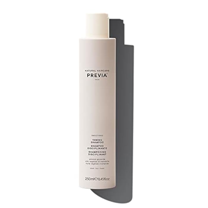 PREVIA Smoothing Taming Shampoo Anti-Frizz Shampoo with Almond Extract Vegan Sulfate Free Hydrating Formula for Smooth Manageable Hair Static Control Frizz-Free Results 8.45 oz - Image 1