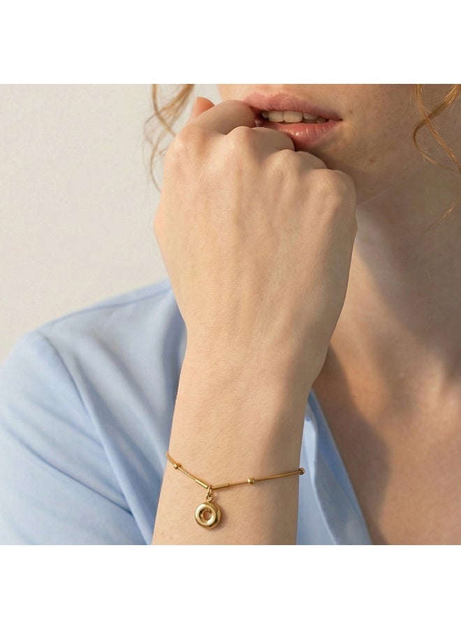 Palmonas 18K Gold Tone Plated Luna Drop Gold Chain Bracelet For Women - Waterproof & Anti-Tarnish - Image 5
