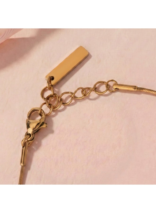 Palmonas 18K Gold Tone Plated Luna Drop Gold Chain Bracelet For Women - Waterproof & Anti-Tarnish - Image 4