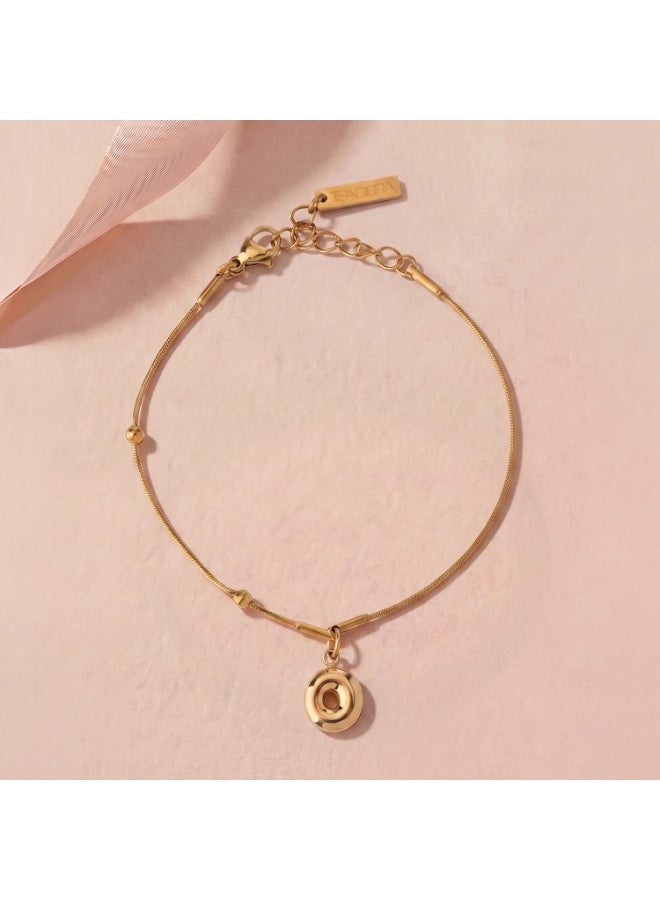 Palmonas 18K Gold Tone Plated Luna Drop Gold Chain Bracelet For Women - Waterproof & Anti-Tarnish - Image 2