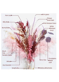 Generic Pink Pampas Grass Bouquet , Blush Dried Pampas Grass Decor, Dried Flower Bouquet for a Vase, and Flower Arrangement for Boho Home Wedding Decoration  - Image 3