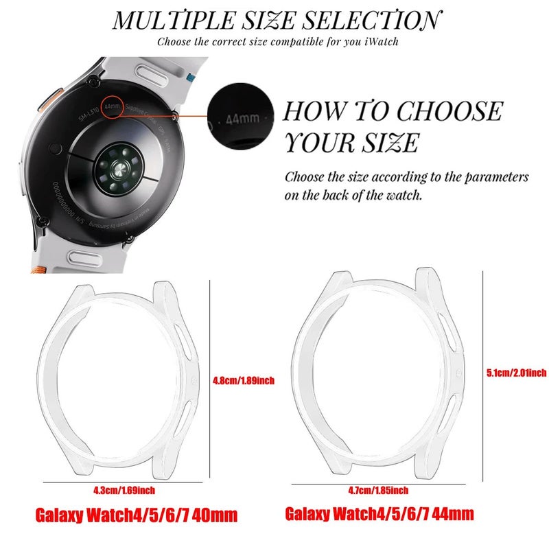 Black Soft TPU Full Body Case Screen Protector for Samsung Galaxy Watch 7 40mm - Image 2