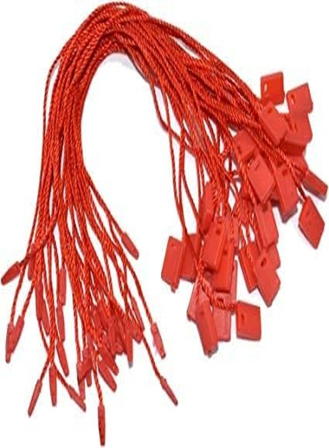 GREENGROW 1000 Pcs 7 Inch Nylon Hang Tag String for Clothes Gift Bags Price Tags Shoes Snap Lock Pin Loop Fastener Hook Ties Tag Rope for Belts Pocket Squares Luggage Garments Label (Red) - Image 1