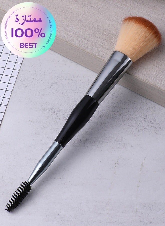 Dual-ended Luxurious Makeup Brush: Perfect for Mascara, Flawless Foundation, and Concealer. Ideal for Liquids, Creams, Powders, Blending, Polishing, and Facial Concealing - Image 2