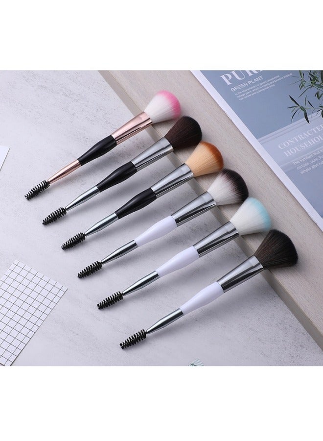 Dual-ended Luxurious Makeup Brush: Perfect for Mascara, Flawless Foundation, and Concealer. Ideal for Liquids, Creams, Powders, Blending, Polishing, and Facial Concealing - Image 3