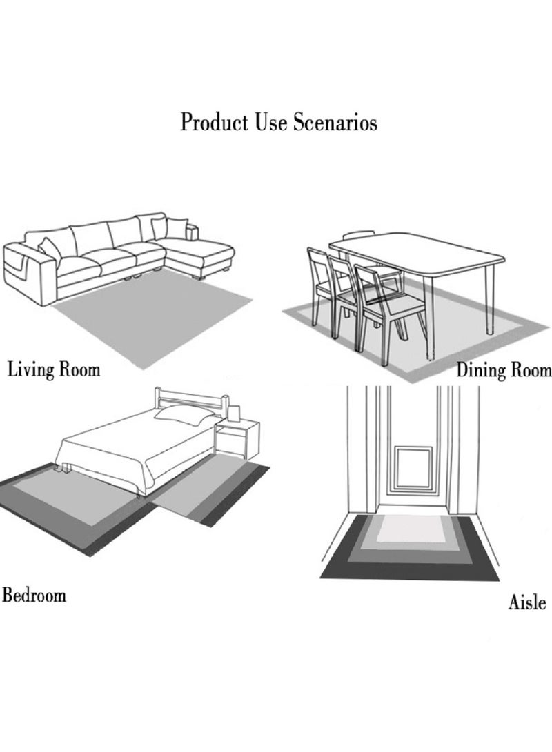 Sharpdo Modern  Dining Room Home Bedroom Carpet Floor Mat 140*200CM - Image 4