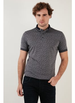 Buratti Cotton Blended Patterned Slim Fit Polo T Shirt Men's Polo T Shirt 646B3280  - Image 1