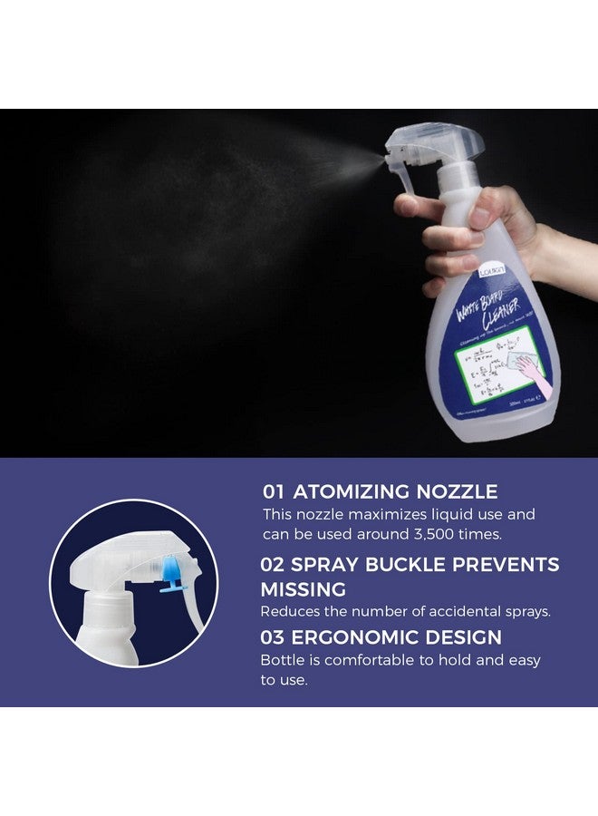 Loukin loukin Non-Toxic Whiteboard Cleaner, 17 fl oz Dry Erase Board Cleaner, Low-Odor Whiteboard Cleaning Spray with Cloth, Removes Stubborn Marks from Whiteboards, Chalkboard  - Image 4
