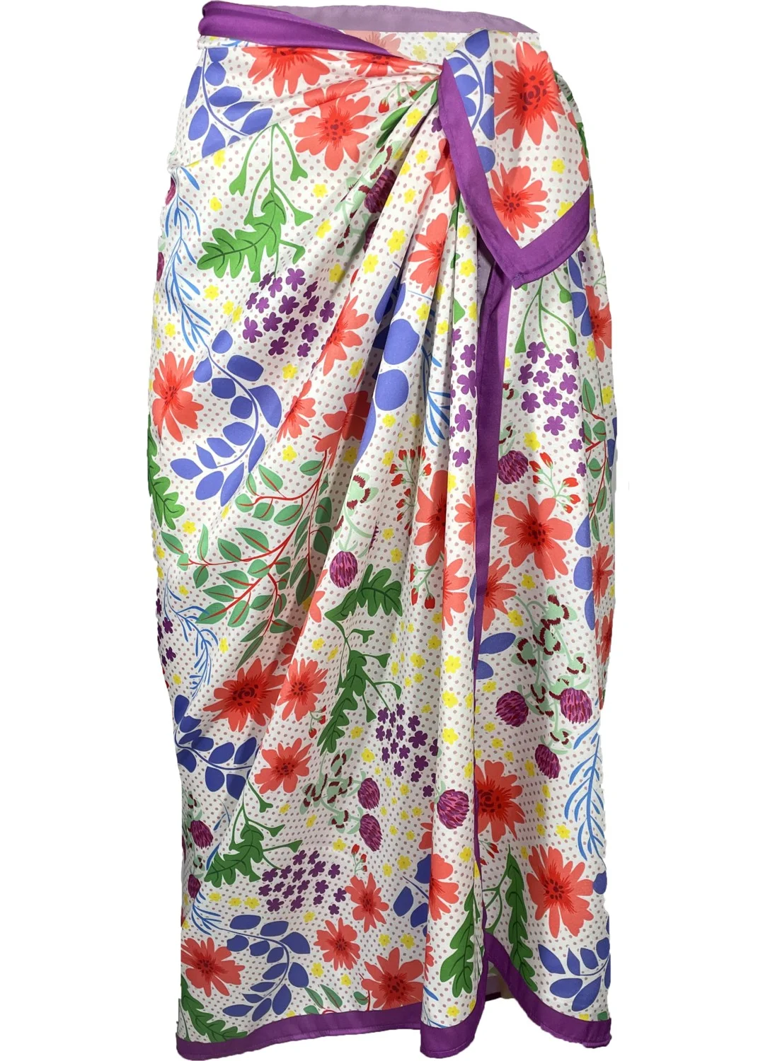 Bolder Lana-Crispy Flower Pattern Pareo See-through Shiny FABRIC-95CM*145CM