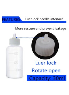 Excefore 6 Pcs Glue Applicator Bottles, 30ml Plastic Squeezable Dropper Bottles with Blunt Needle Tip 14ga 16ga 18ga 20ga for Glue Applications, Paint Quilling Craft and Oil  - Image 2