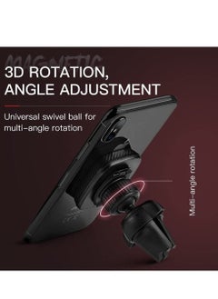 GO-DES GO-Des GD-HD611 Car Air Vent Magnetic Phone Holder,360 Degree Rotation Mobile Car Mount Compatible with iPhone 14 Mini/iPhone 13/13 Pro / 13 Pro Max/iPhone 12 Series Black  - Image 2
