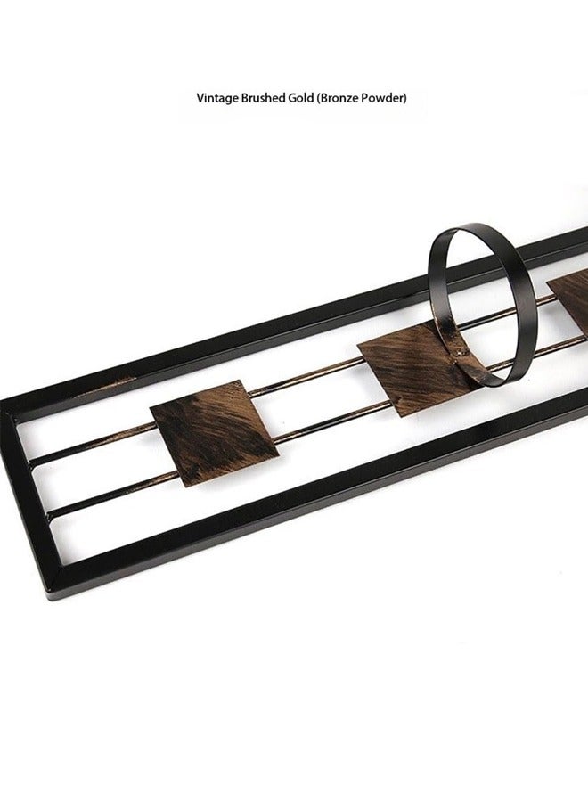 سي آند سي هوم مجموعة من 2 حامل شمعدان معدني من الحديد الزهر للتعليق على الحائط لشموع الشاي المزخرفة والشموع العمودية ديكور حائط ريفي أنيق مثالي لغرفة المعيشة وغرفة النوم والممرات 10x8.5x40 سم - Image 4