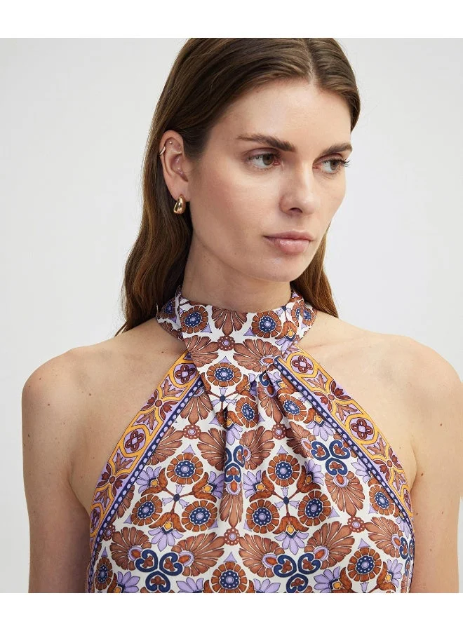 Ipekyol Halter Neck Printed Blouse