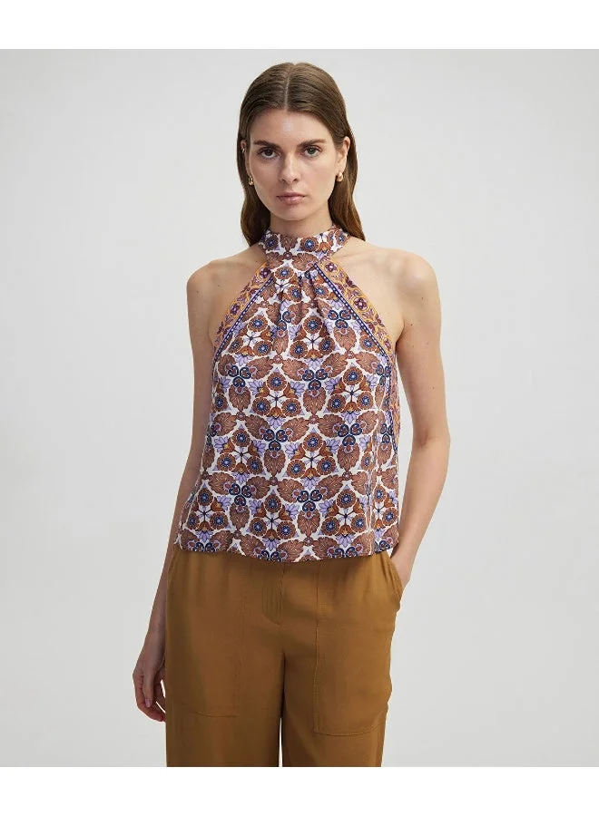Ipekyol Halter Neck Printed Blouse