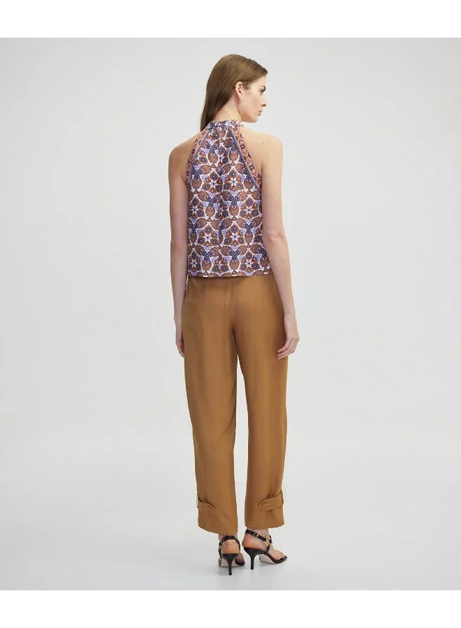 Ipekyol Halter Neck Printed Blouse