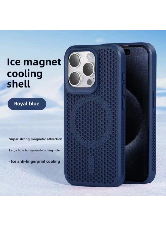 For Apple Honeycomb Cooling Net Magnetic Breathable Mobile Phone Case Drop-proof Protective Multiple Models Available
