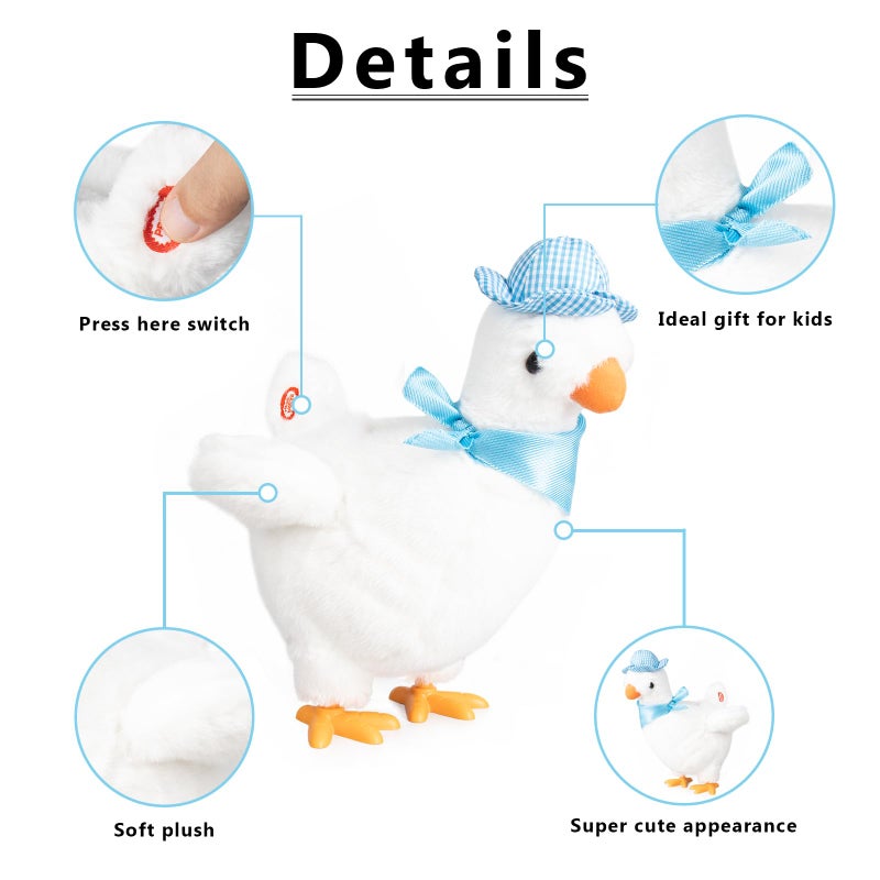 hbbhml Plush Electric Stuffed Laying Egg Chicken Toy Doll with Sound Music Easter for Boys Girls - Image 2