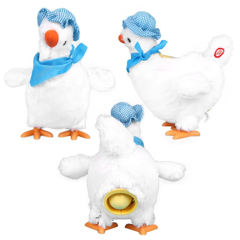 hbbhml Plush Electric Stuffed Laying Egg Chicken Toy Doll with Sound Music Easter for Boys Girls - Image 4