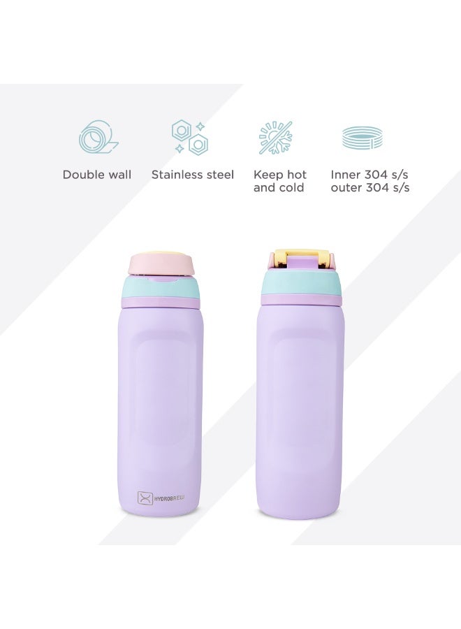 Hydrobrew Personalized Sip Switch Stainless Steel Water Bottle - Berry Cream - Image 5