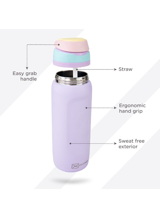 Hydrobrew Personalized Sip Switch Stainless Steel Water Bottle - Berry Cream - Image 3