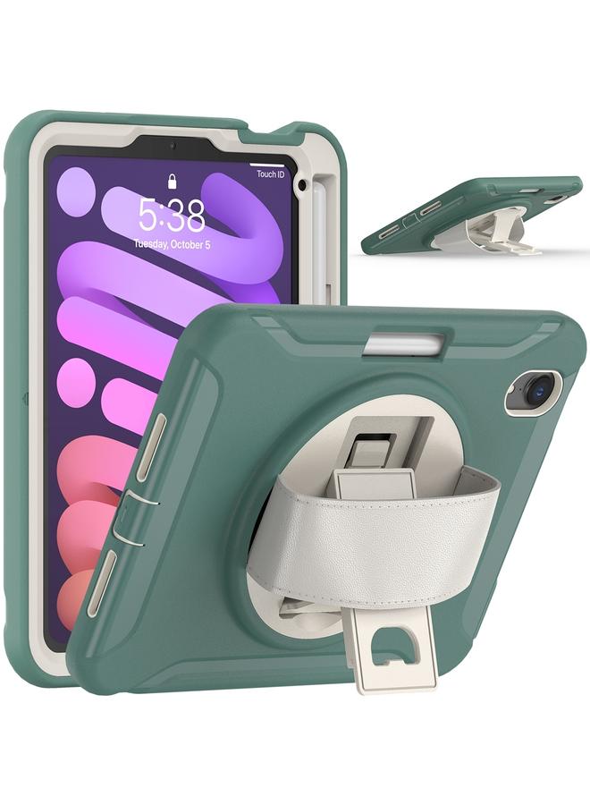 Zaboon Case For iPad mini 6 / mini 2024 360 Degree Rotation PC + TPU Protective Tablet Case with Holder & Hand-strap - Image 2