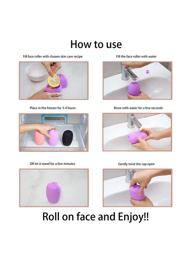 Evmliy - Evmliy Ice Roller for Face, Silicone Ice Roller Facial Ice Mold to Brighten Skin Enhancing Natural Glow, Reusable Ice Roller for Face & Eye Puffiness Relief, Skin Care Freezer(1Pack, Black) - Image 1