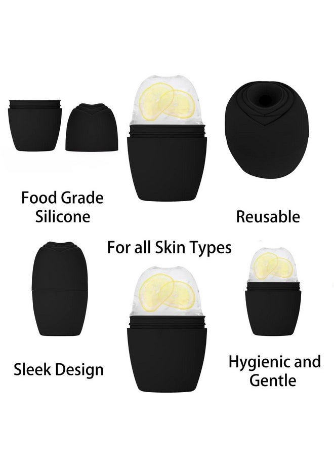 Evmliy - Evmliy Ice Roller for Face, Silicone Ice Roller Facial Ice Mold to Brighten Skin Enhancing Natural Glow, Reusable Ice Roller for Face & Eye Puffiness Relief, Skin Care Freezer(1Pack, Black) - Image 1