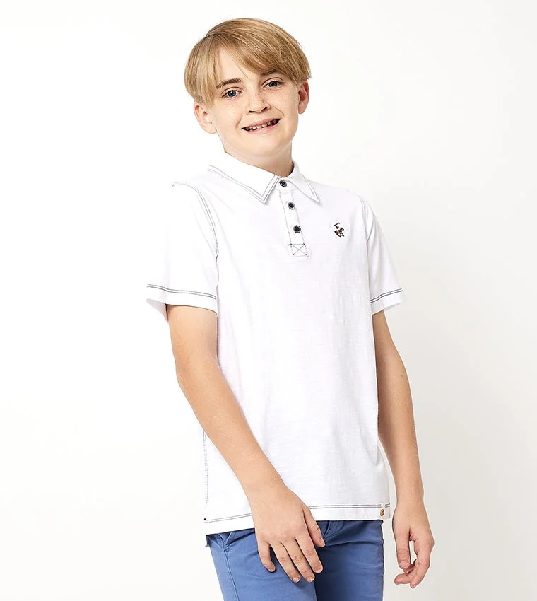 Short-sleeved polo t-shirt
