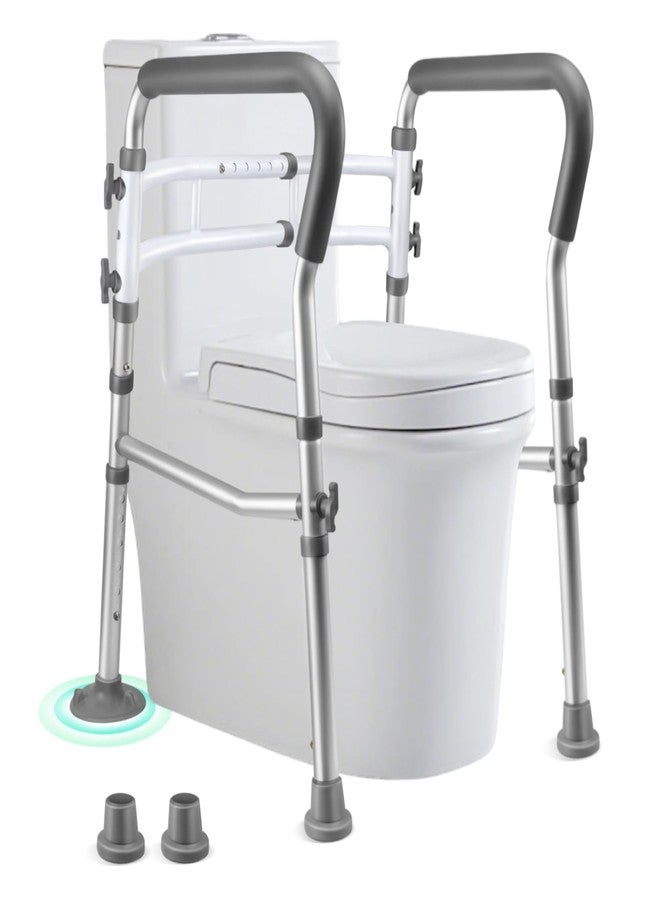 ColCospie Toilet Safety Rails for Seniors, Adjustable Toilet Safety Frame Handles Fits Most Toilets, Mothers Day Gifts for Handicap and Disabled Seniors Elderly, Foldable, Safe Weight Capacity of 330 lbs(150KG) - Image 1