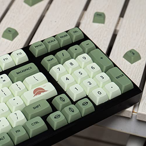 mintcaps Matcha Green PBT Keycaps Set 124 Keys XDA Profile Cute Keycaps Custom Dye-Sublimation Keyboard Key caps for 60% 65% 70% 75% 100% Cherry Gateron MX Switches Mechanical Keyboards - Image 4