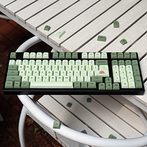 mintcaps Matcha Green PBT Keycaps Set 124 Keys XDA Profile Cute Keycaps Custom Dye-Sublimation Keyboard Key caps for 60% 65% 70% 75% 100% Cherry Gateron MX Switches Mechanical Keyboards - Image 5